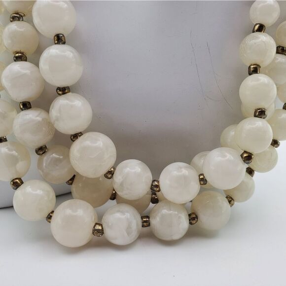 Luxurious Three strand look Moonstone necklace N0839 - Picture 2 of 4